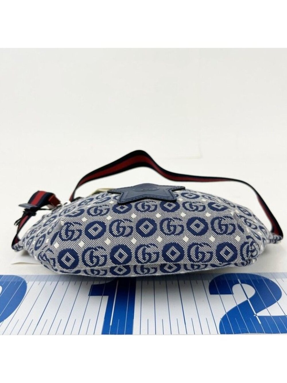 Gucci Waist Bag Children's Blue Canvas Star Gglogo - Picture 3 of 8